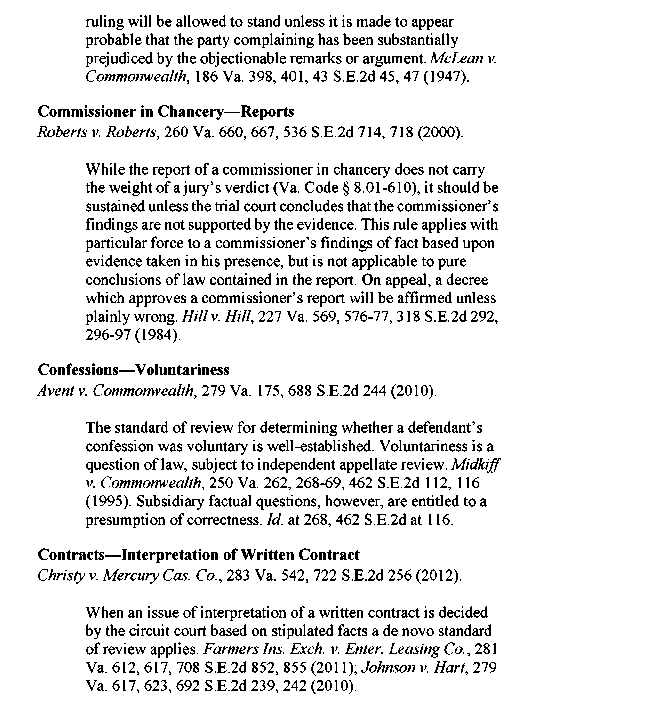 Appendix 2-4 Standards Of Review On Appeal—some Examples - Chapter 2 ...